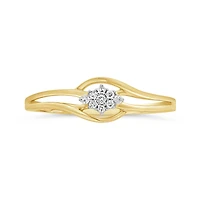 Diamond Promise Ring in 10K Yellow Gold