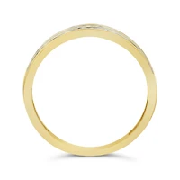 0.40CTW Diamond Three Row Band in 10K Yellow Gold