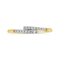 Diamond Bypass Fashion Ring in 10K Yellow Gold