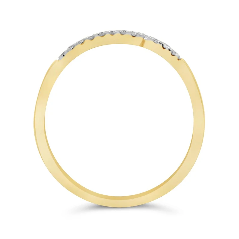 Diamond Bypass Fashion Ring in 10K Yellow Gold