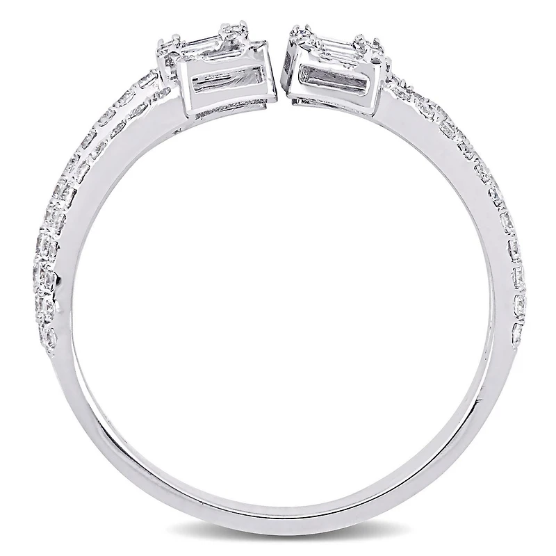 Julianna B 14K White Gold 0.95CTW Diamond Three Row Fashion Ring