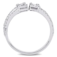 Julianna B 14K White Gold 0.95CTW Diamond Three Row Fashion Ring