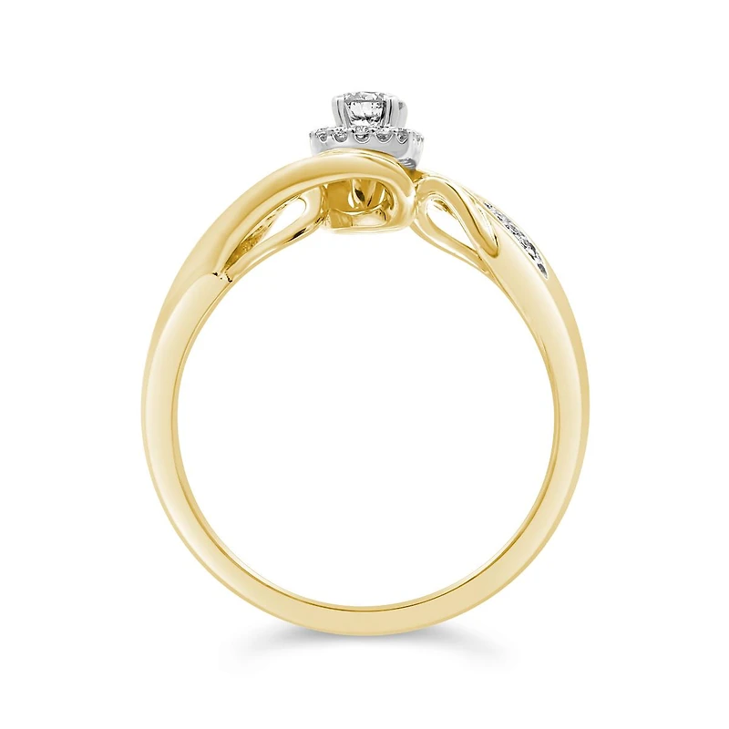 0.30CTW Diamond Bridal Set in 10K Yellow Gold