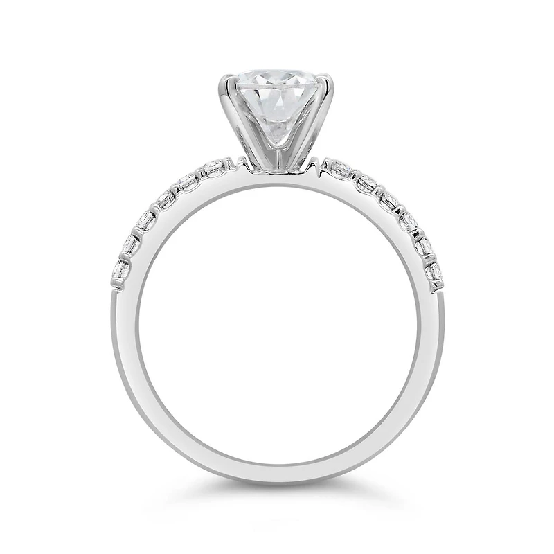 New Brilliance Oval Lab Grown 1.70CTW Diamond Bridal Ring in 14K White Gold