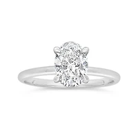 New Brilliance Lab Grown 1.57CTW Oval Diamond Solitaire Ring in 14K White Gold