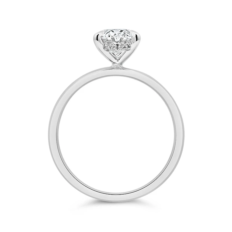 New Brilliance Lab Grown 1.57CTW Oval Diamond Solitaire Ring in 14K White Gold
