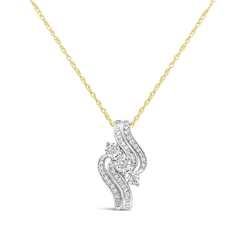 0.25CTW Diamond Fashion Pendant in 10K Yellow Gold