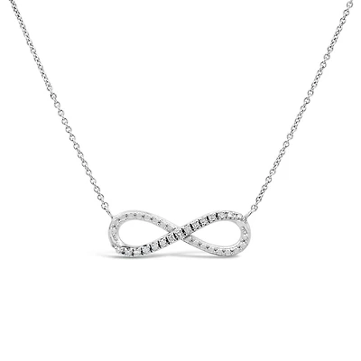 Diamond Infinity Necklace in Sterling Silver