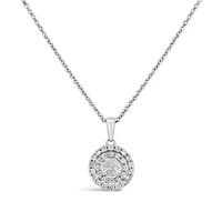 0.25CTW Diamond Bouquet Pendant in Sterling Silver