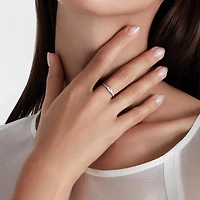 Julianna B Sterling Silver Created White Sapphire & Diamond Ring