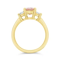 New Brilliance Lab Grown 2.00CTW Pink & White Diamond Ring in 14K Yellow Gold