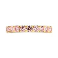 New Brilliance Lab Grown 1.00CTW Pink Diamond Band in 14K Yellow Gold