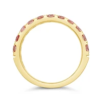 New Brilliance Lab Grown 1.00CTW Pink Diamond Band in 14K Yellow Gold