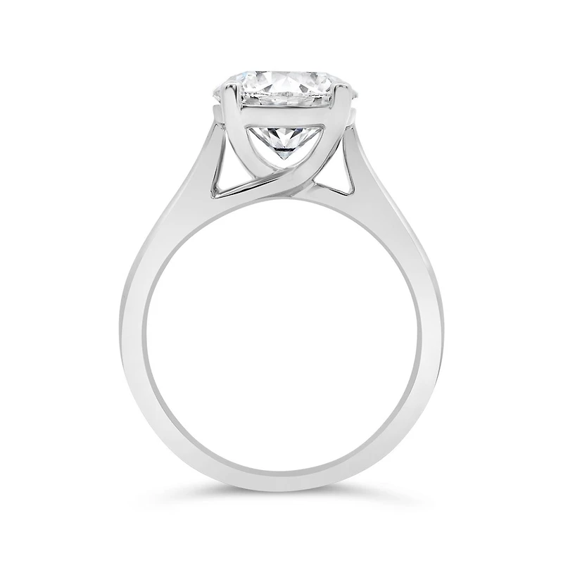 New Brilliance Lab Grown 3.00CT Diamond Solitaire Ring in 14K White Gold