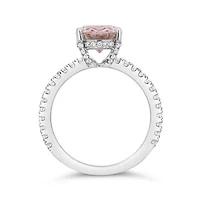 New Brilliance Lab Grown 3.46CTW Pink & White Diamond Ring in 14K White Gold