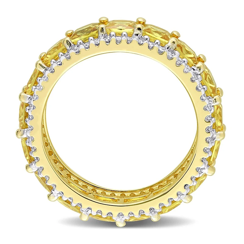 JULIANNA B 14K Yellow Gold Sapphire & Diamond Eternity Ring
