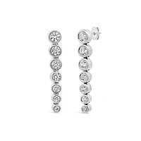 New Brilliance Lab Grown 0.95CTW Diamond Fashion Drop Earrings in 10K White Gold