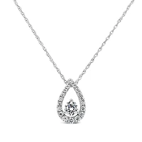 New Brilliance Lab Grown 0.45CTW Diamond Fashion Pendant in 10K White Gold