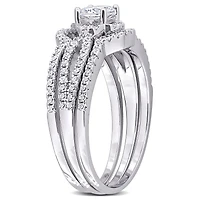 JULIANNA B Sterling Silver Cubic Zirconia Bridal Set