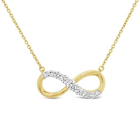 New Brilliance Lab Grown 0.45Ctw Diamond Infinity Necklace In 10K Yellow Gold