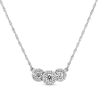 New Brilliance Lab Grown 0.45CTW Diamond Necklace in 10K White Gold