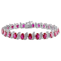 JULIANNA B Sterling Silver Created Ruby 7" Bracelet
