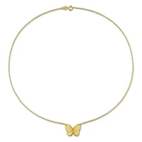 Julianna B Yellow Plated Sterling Silver Citrine Butterfly 17" Pendant