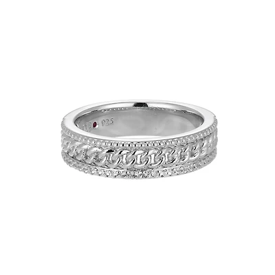 Elle "Weave" Created White Sapphire Band Ring