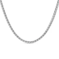 Sterling Silver 18" 2mm Ice Cube Link Chain