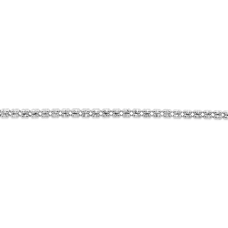 Sterling Silver 18" 2mm Ice Cube Link Chain