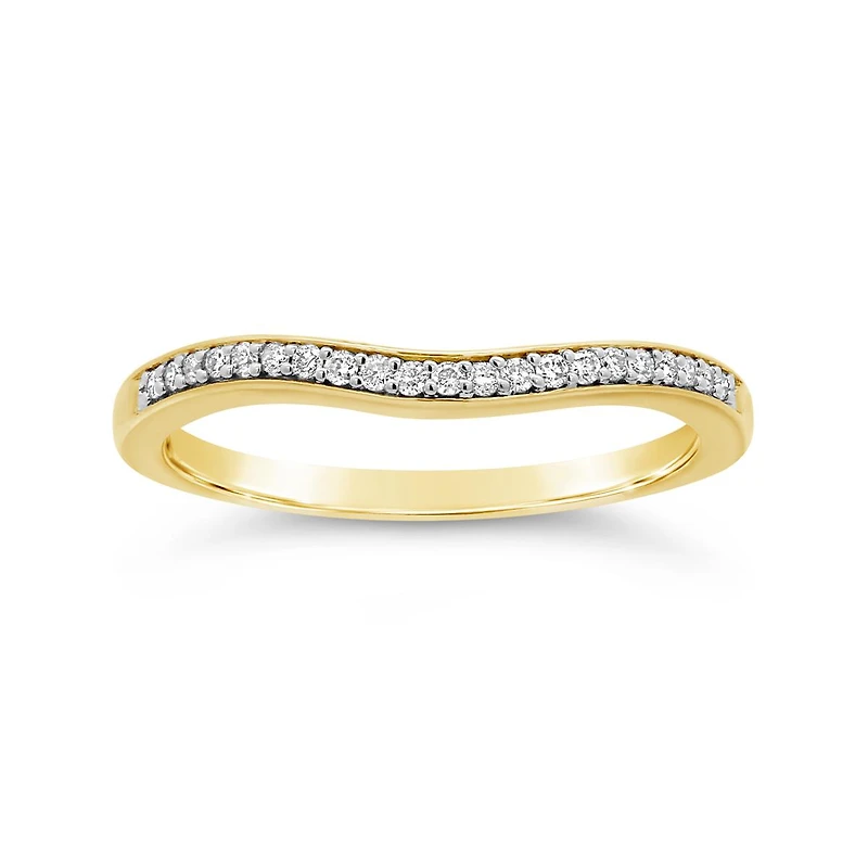 14K Yellow Gold Contour Band
