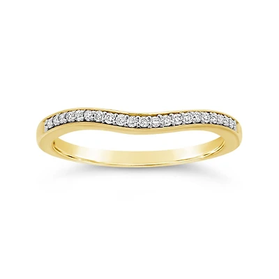 14K Yellow Gold Contour Band