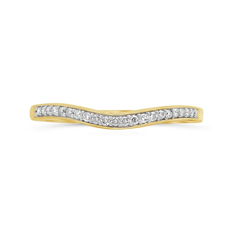 14K Yellow Gold Contour Band