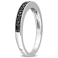 JULIANNA B 0.12CTW Black Diamond Band Sterling Silver