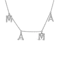 Diamond Mama Necklace in Sterling Silver