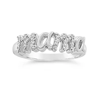 Diamond Mama Ring in Sterling Silver