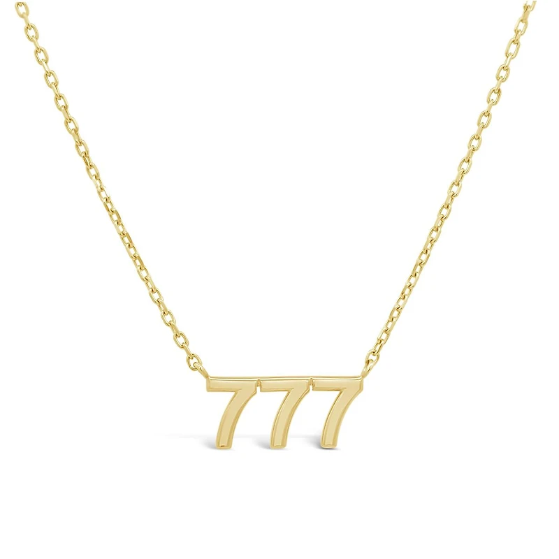 10K Yellow Gold "777" 17" Necklace