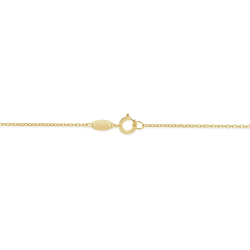 10K Yellow Gold "777" 17" Necklace