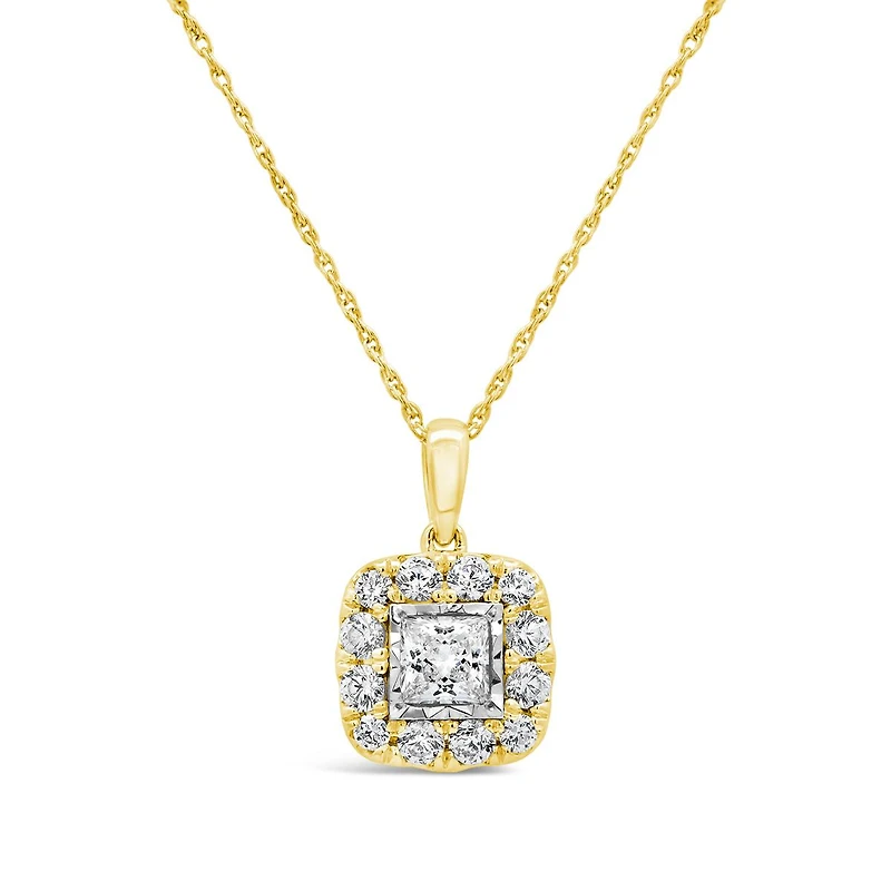 New Brilliance Lab Grown 1.00CTW Diamond Pendant in 10K Yellow Gold