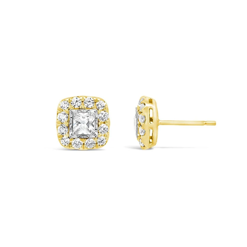 New Brilliance Lab Grown 1.00CTW Diamond Earrings in 10K Yellow Gold