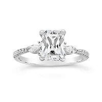 New Brilliance Lab Grown 2.50CTW Radiant Cut Diamond Ring in 14K White Gold