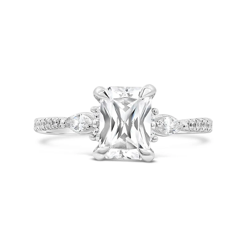 New Brilliance Lab Grown 2.50CTW Radiant Cut Diamond Ring in 14K White Gold