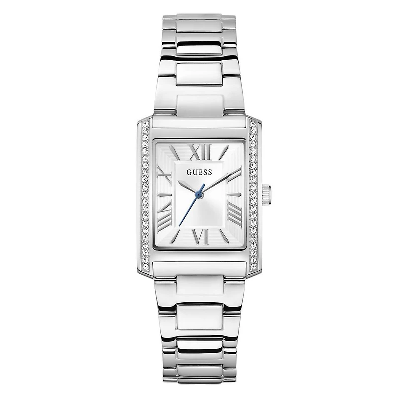 Guess Women's Silver Tone Crystal Bonnie Watch