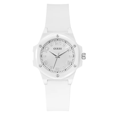 Guess Women's White Mini Hype Watch