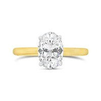 New Brilliance Lab Grown 2.07CTW Oval Diamond Solitaire Ring in 14K Yellow Gold