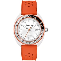 Bulova Men's Orange Clownfish Snorkel Rubber Strap Watch