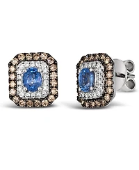 Le Vian 14K White Gold Blue Sapphire Diamonds Earrings
