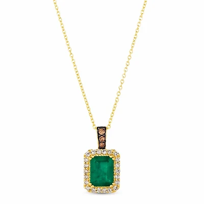 Le Vian 14K Yellow Gold Costa Smeralda Emeralds Diamonds Pendant