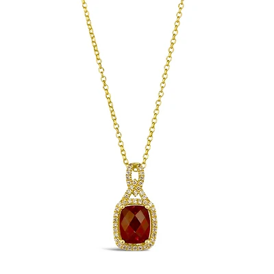 Le Vian 14K Yellow Gold Pomegranate Garnet Diamonds Pendant