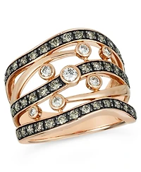 Le Vian 14K Rose Gold Nude & Chocolate Diamonds Ring